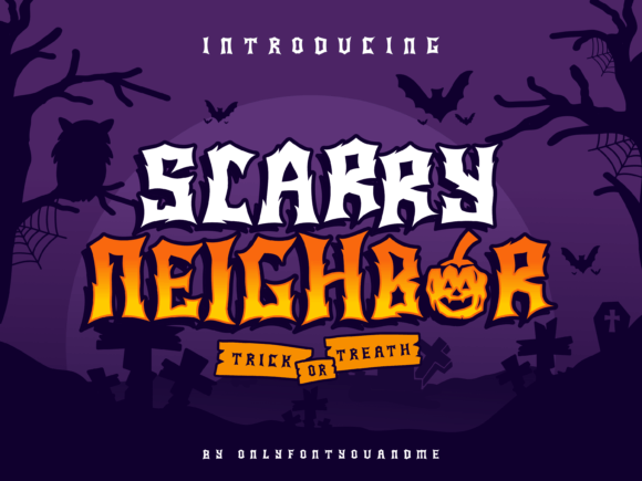 Scary Neighbor: A Playful Horror Display Font for Scroll-Stopping Campaigns