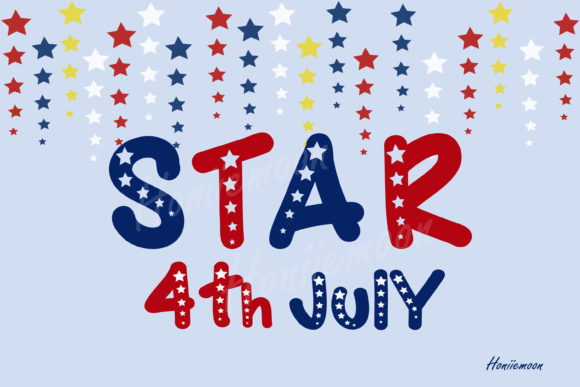 Star 4th July Display Font for Handmade & Holiday Designs